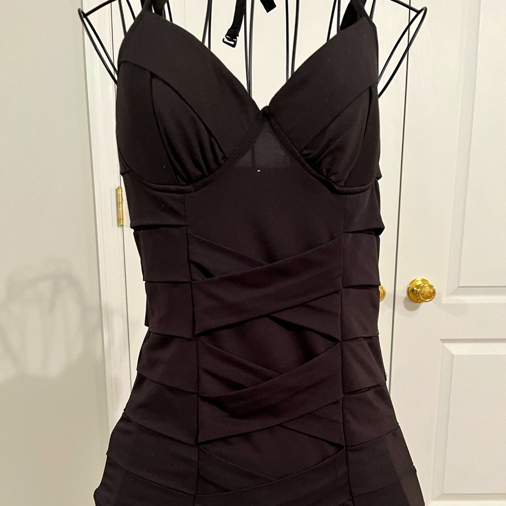 Woman’s black dress